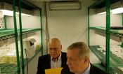 Senator Durbin tours the RIPE project's growth chambers. 